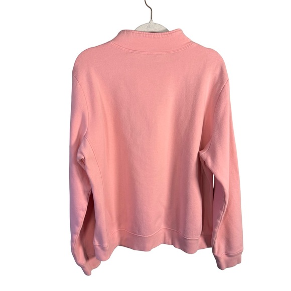 Izod Women's Light Pink Quarter-Zip Sweatshirt Size L Cozy Athleisure Casual - Picture 2 of 14